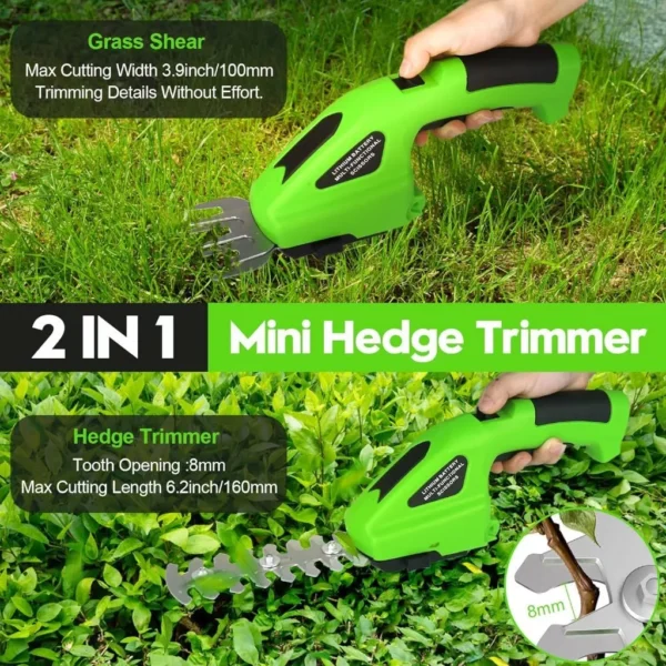 2 in 1 Cordless Hedge Trimmer
