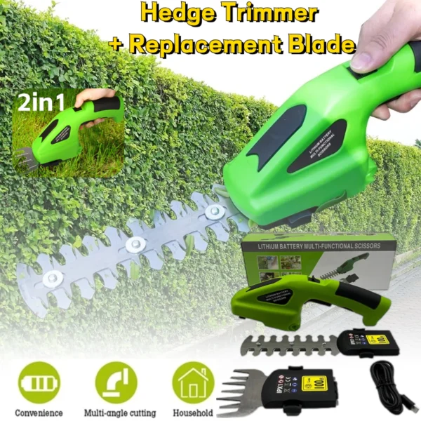 2 in 1 Cordless Hedge Trimmer