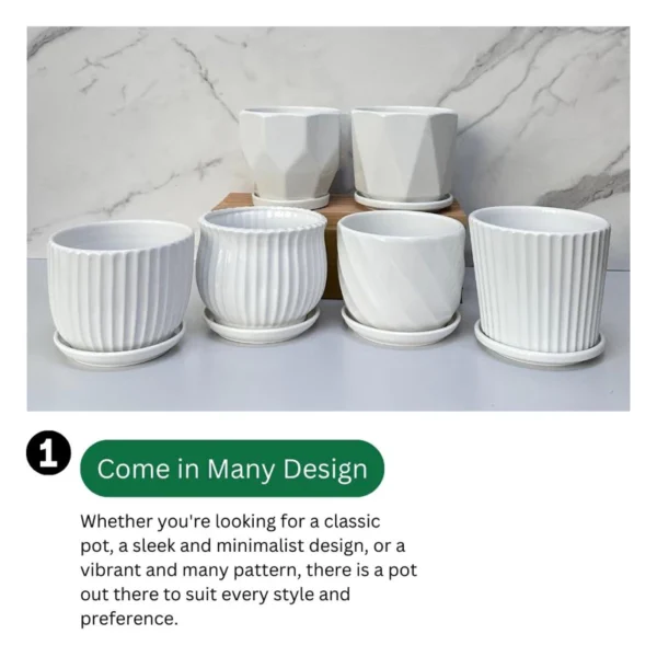 my-11134207-7r992-lnquhri2k24c43.webp Random White Ceramic Flower Pot 15-50cm Plant Height