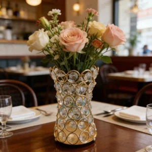 Luxury Crystal Vase Gold Frame