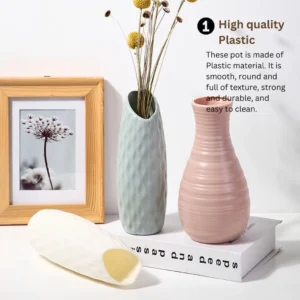 Random Pastel Plastic Flower Vase