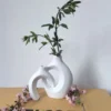Off White Ceramic Flower Vase