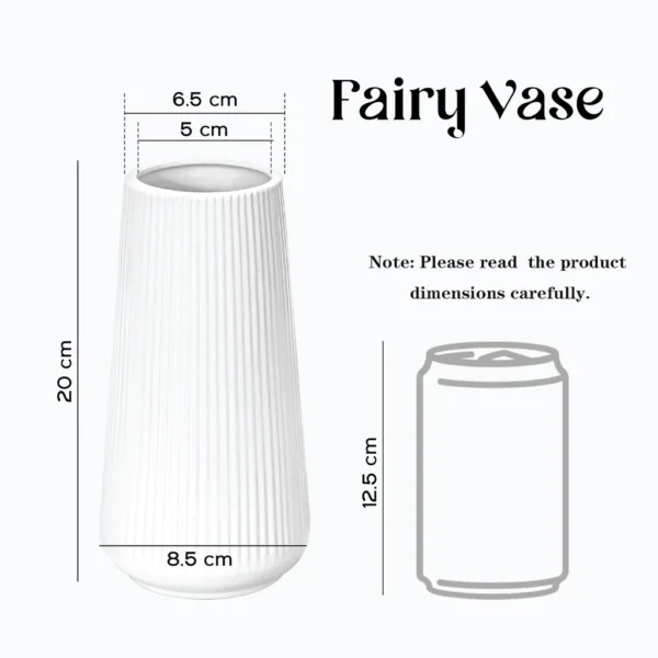 Nordic Ceramic Flower Vase L8.5cm W6.5cm H20cm
