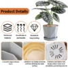 Plastic Flower Pot with Tray