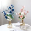 Golden Frame Metal Flower Vase