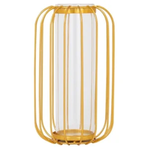 Golden Frame Metal Flower Vase